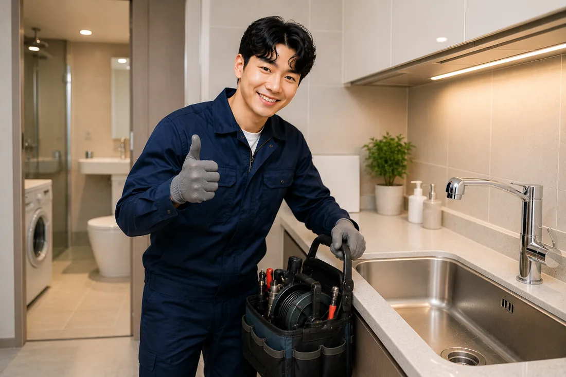 초월읍 배관막힘 마무리점검